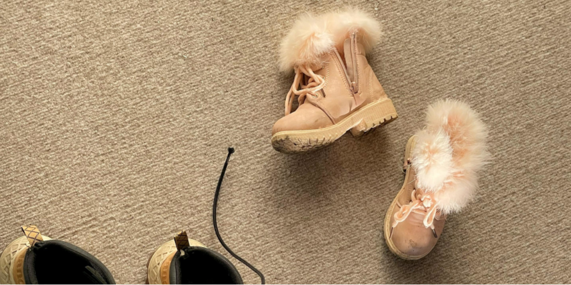 En beige dry step-termomatta för att hallen känns varm och välkomnande